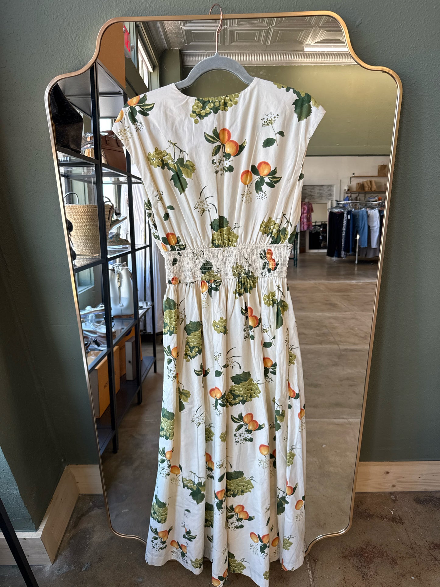Abercrombie & Fitch Size S white and green Pattern Dress