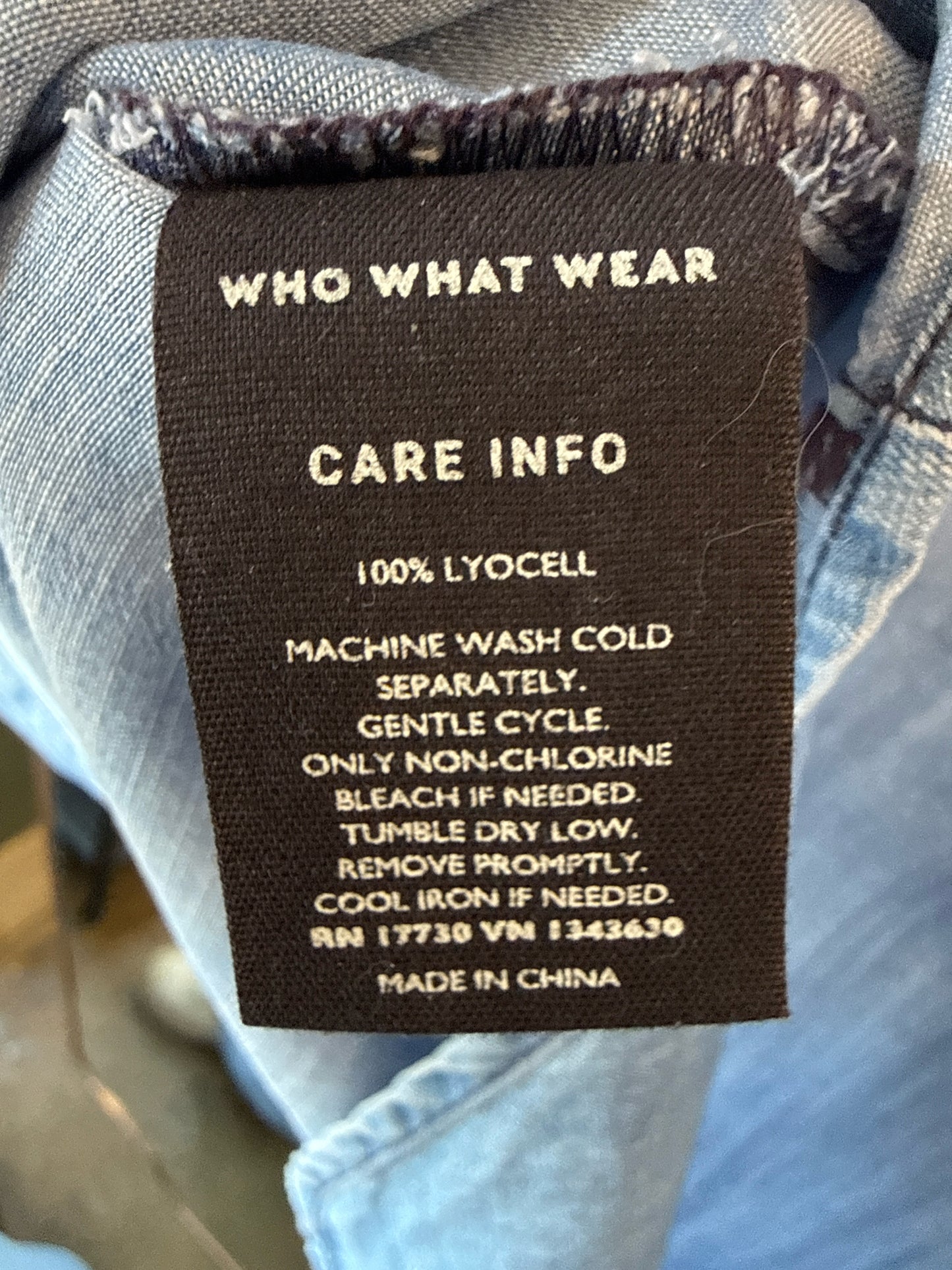 who what wear Size XS Denim Top