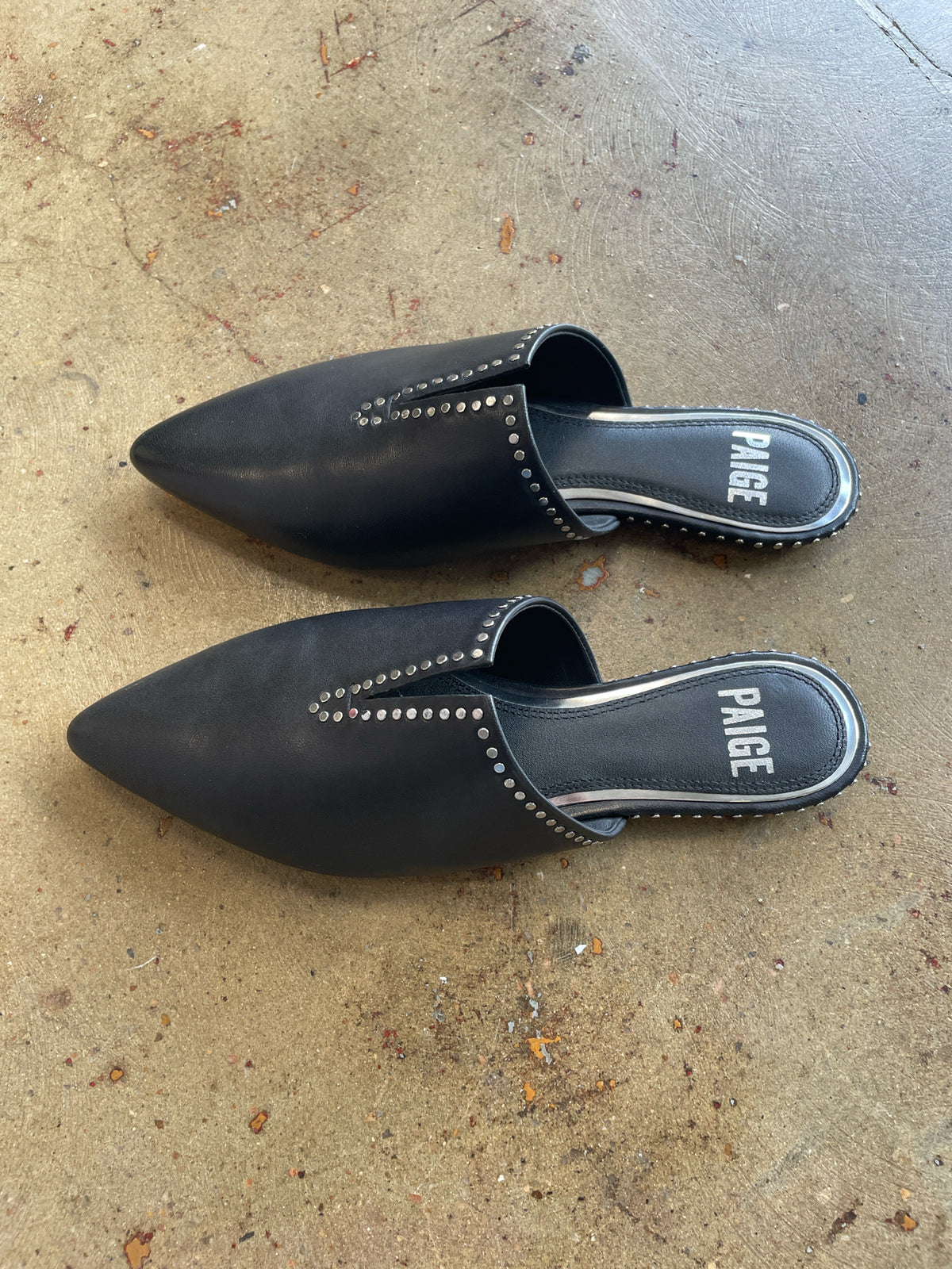 PAIGE Shoe Size 6 Black Mules