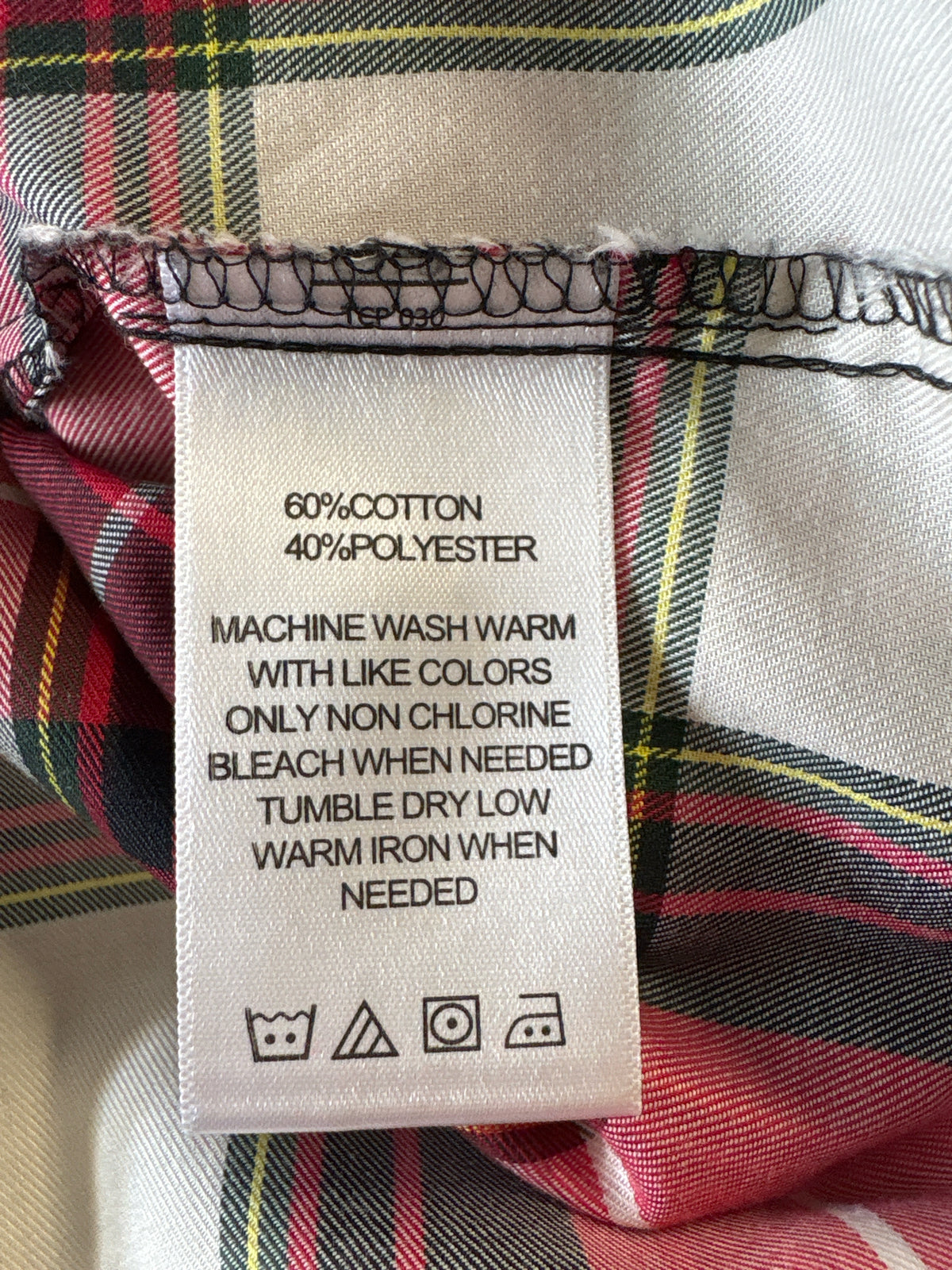 Foxcroft Size 2 Red Plaid Top