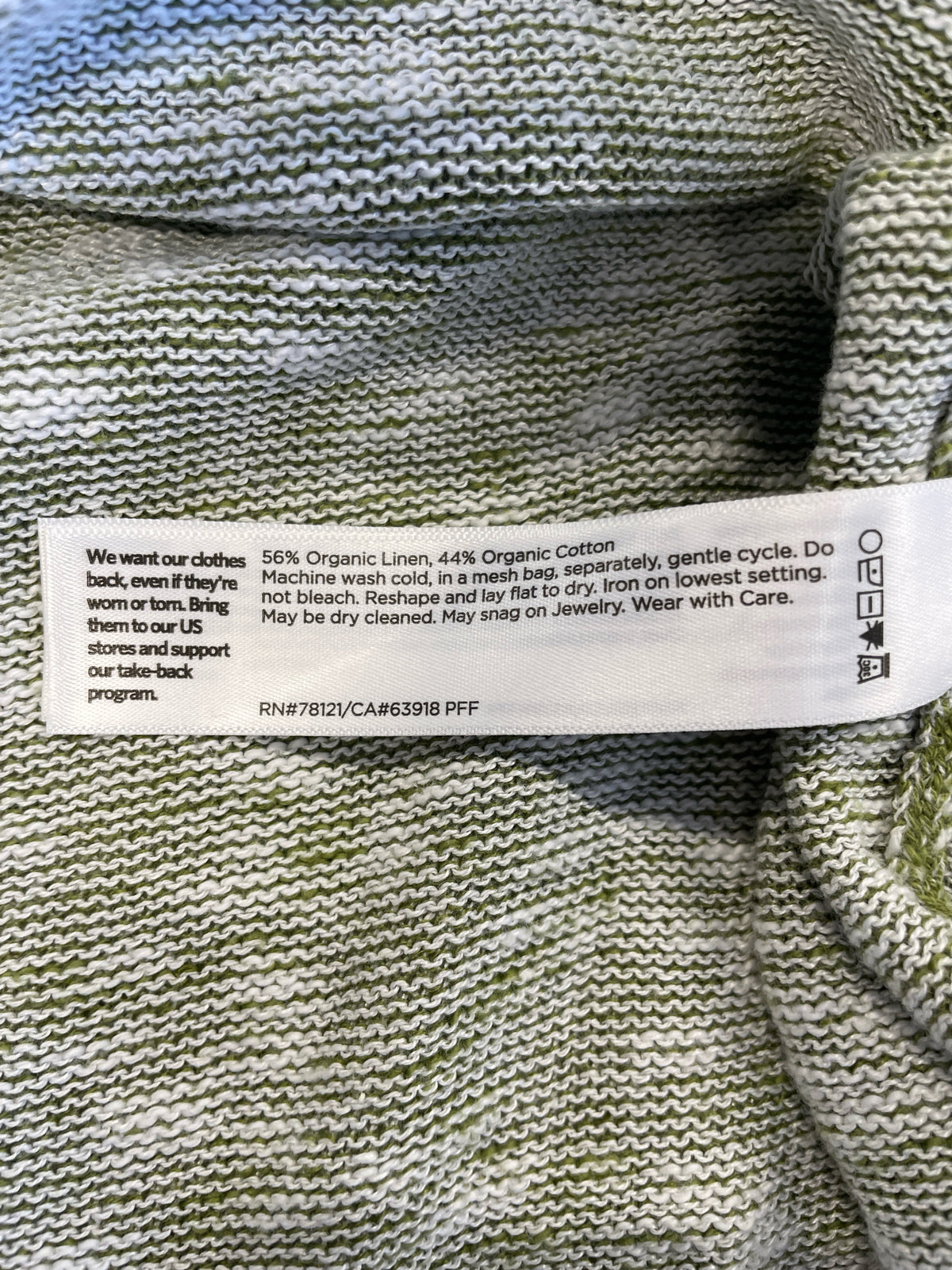 EILEEN FISHER Size M Green Sweatshirt/Hoodie