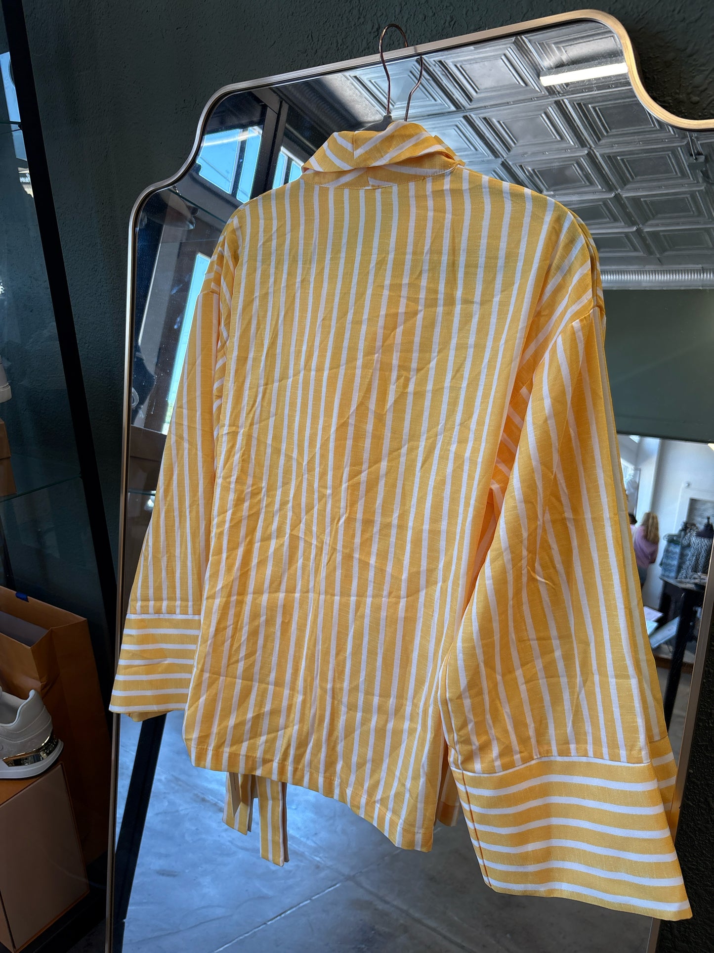 Commense Size S Yellow & White Two Piece Set