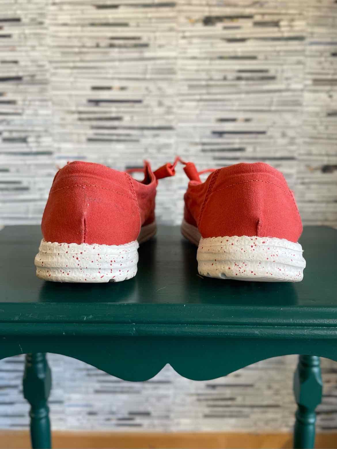 Hey Dude Shoe Size 9 Red Loafers