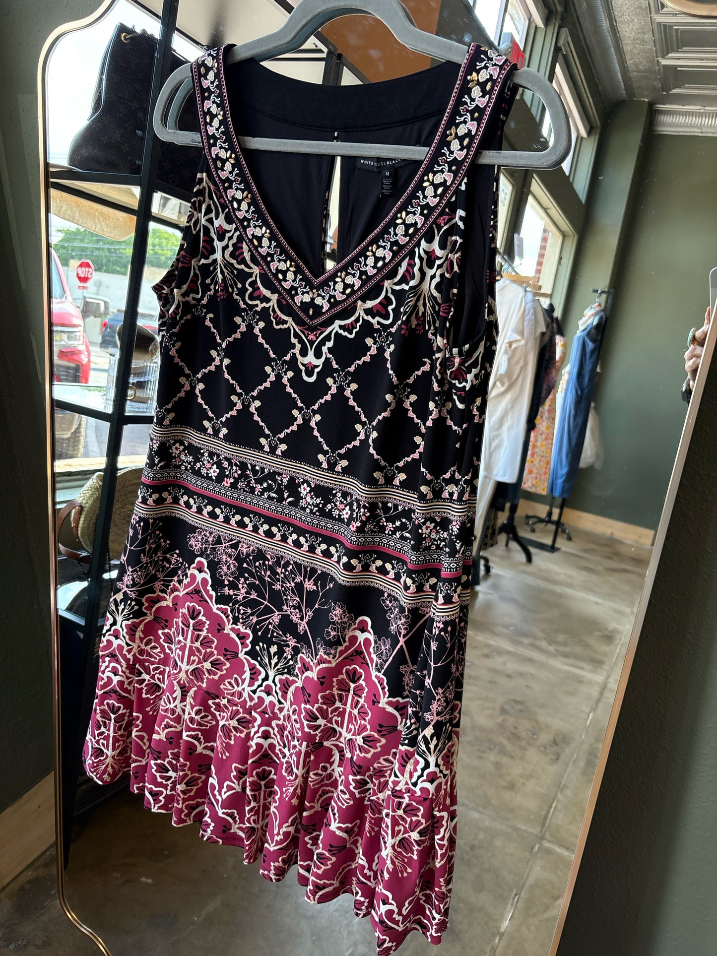 White House Black Market Size M black + multi Dress