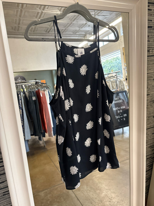 Cabi Size L Black & Off White Top
