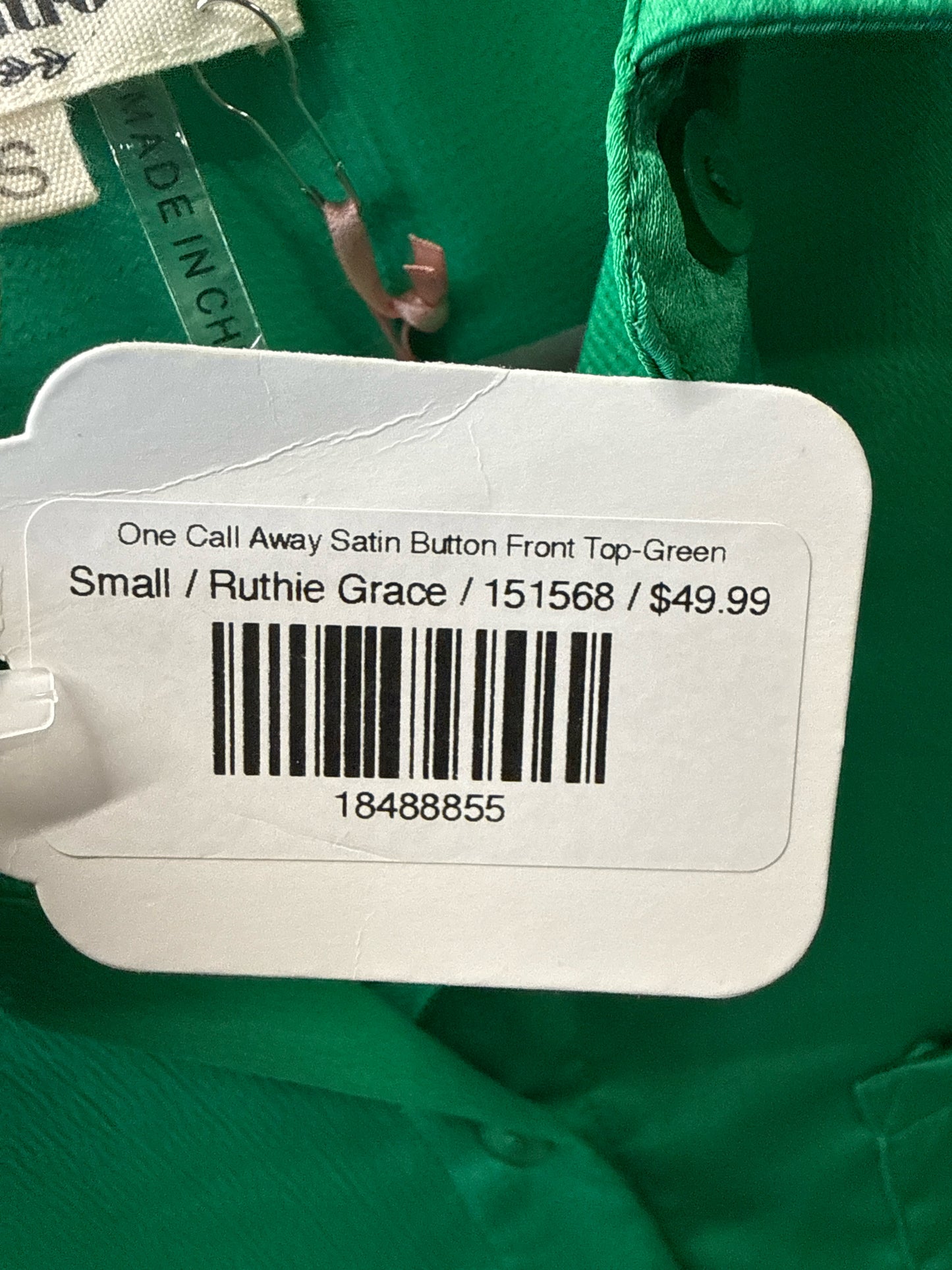 entro Size S Green Top