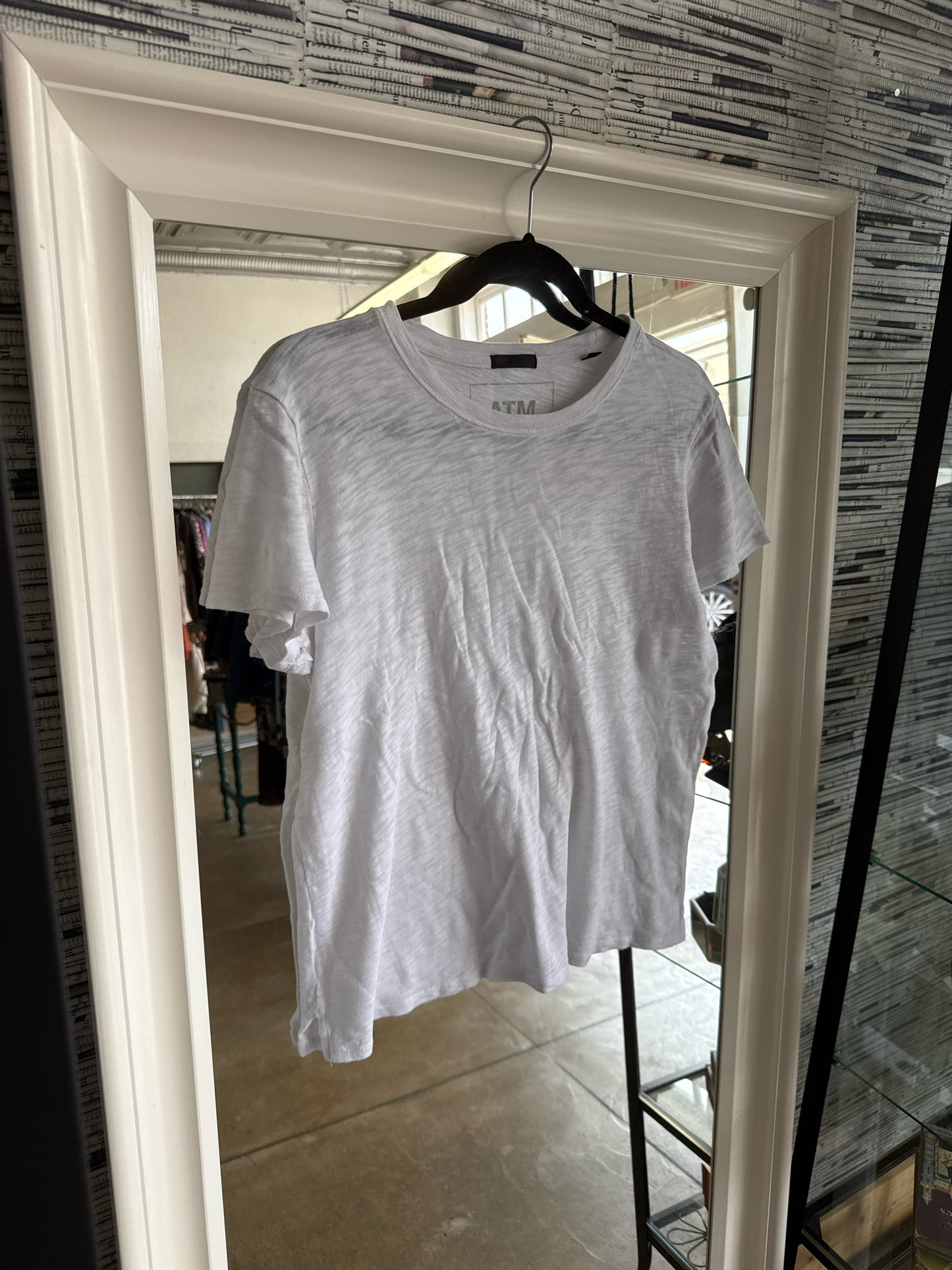 ATM Size L White Tee