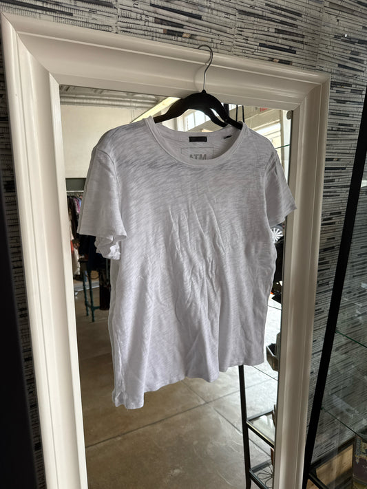 ATM Size L White Tee
