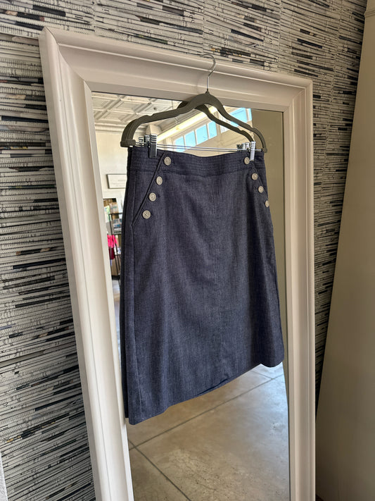 TALBOTS Size 8P Denim Skirt