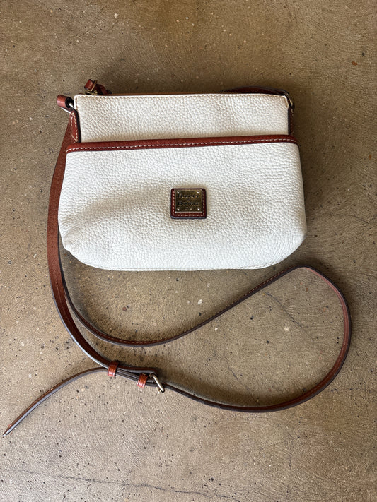 DOONEY & BOURKE White&Brown PEBBLED Purse