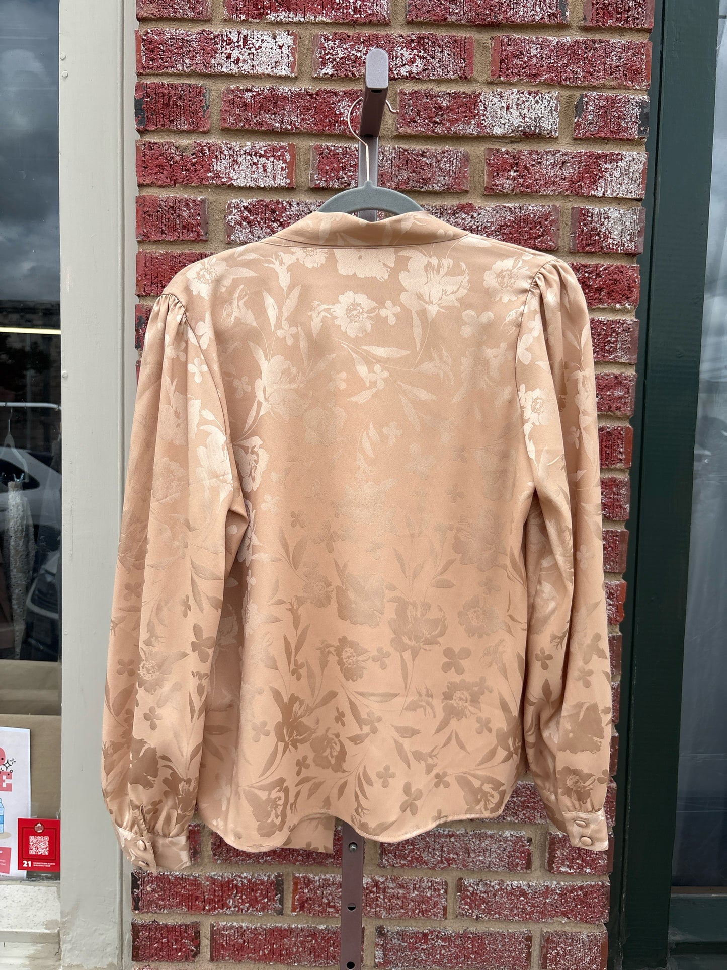 Calvin  Klein Size PM dark champagne Floral Top