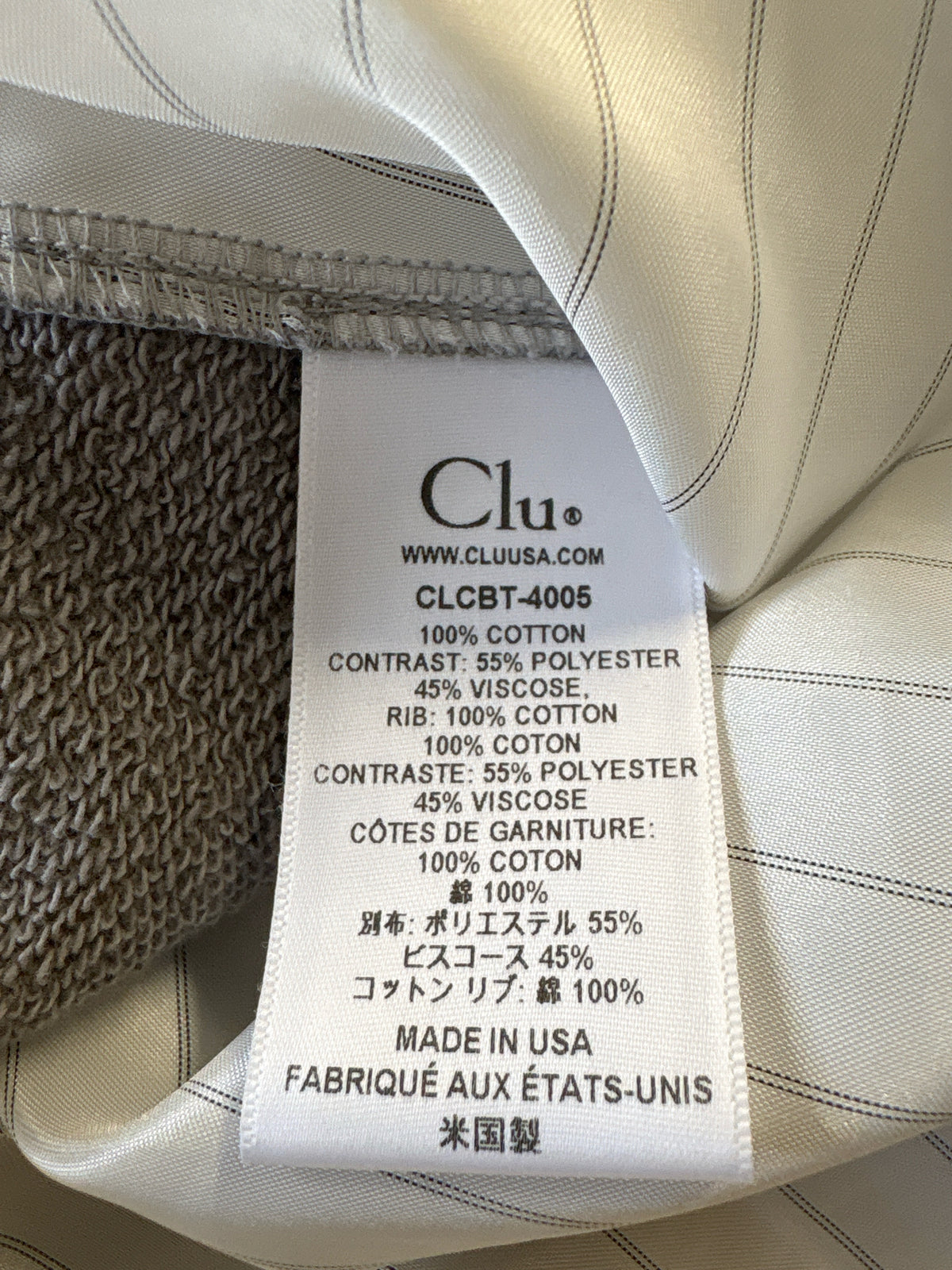 Clu Size S Gray Sweatshirt/Hoodie