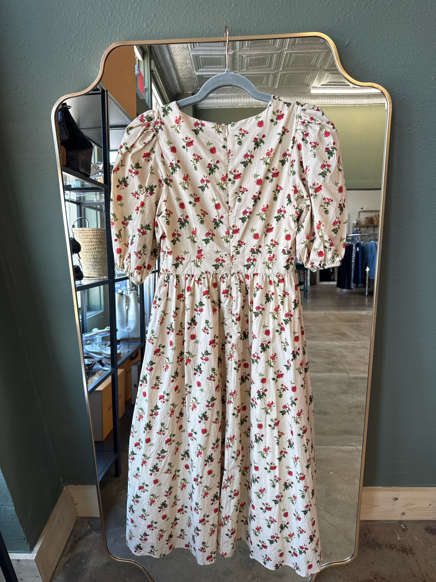 Zoco Size S Cream/multi Floral Dress