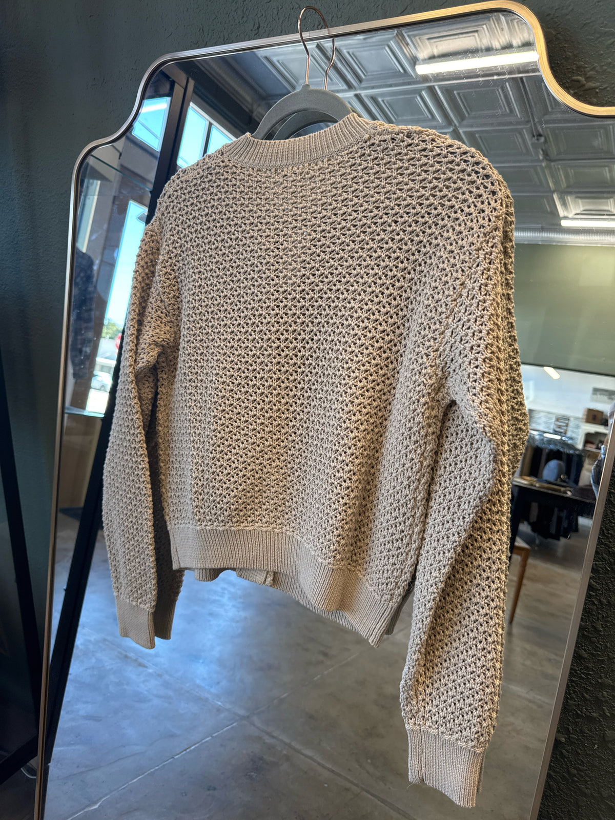 j crew Size S Beige Knit Cardigan