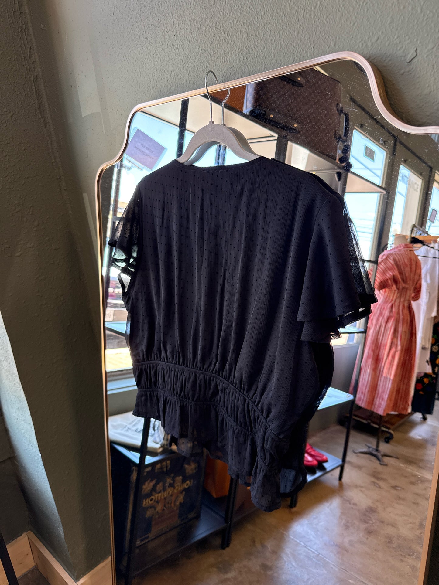 Blue Rain Size XL Black Top