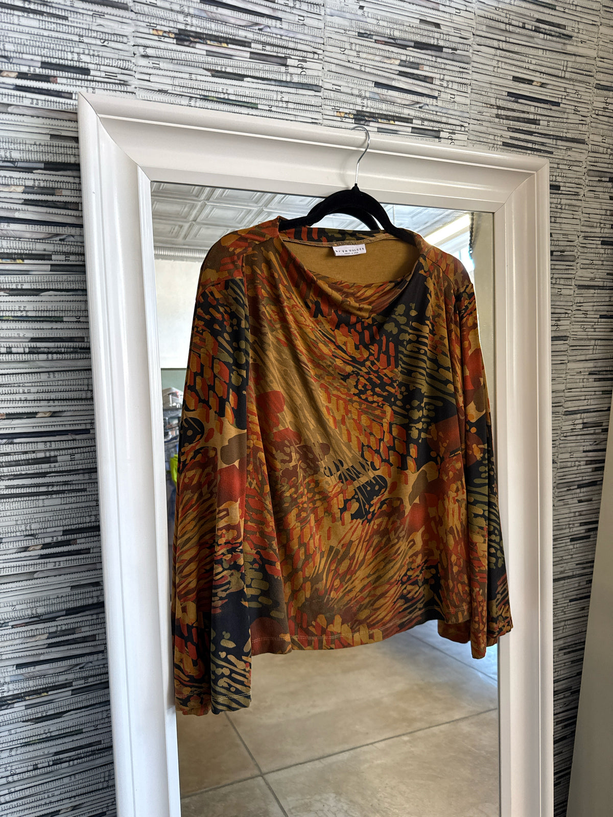 Bryn Walker Size XL Orange/Brown Top
