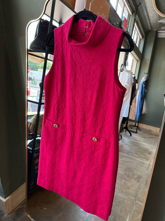 Lilly Pulitzer Size M Fuschia Collar Dress
