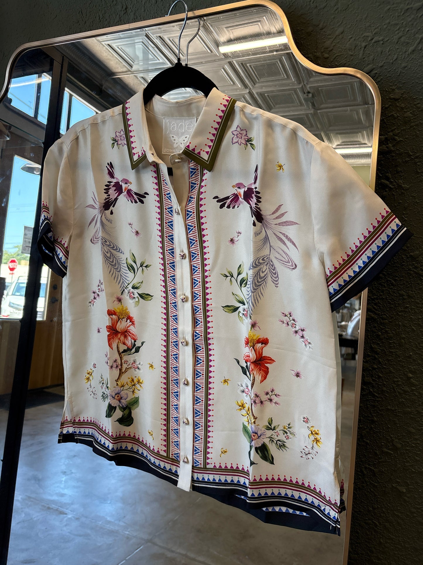 Johnny Was Size PXS cream multi Top