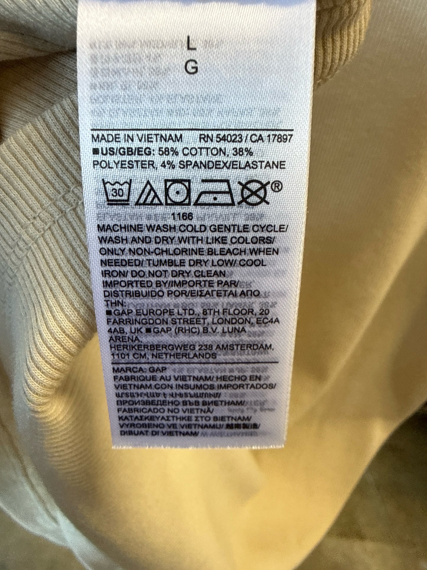 GAP Size L Tan Top