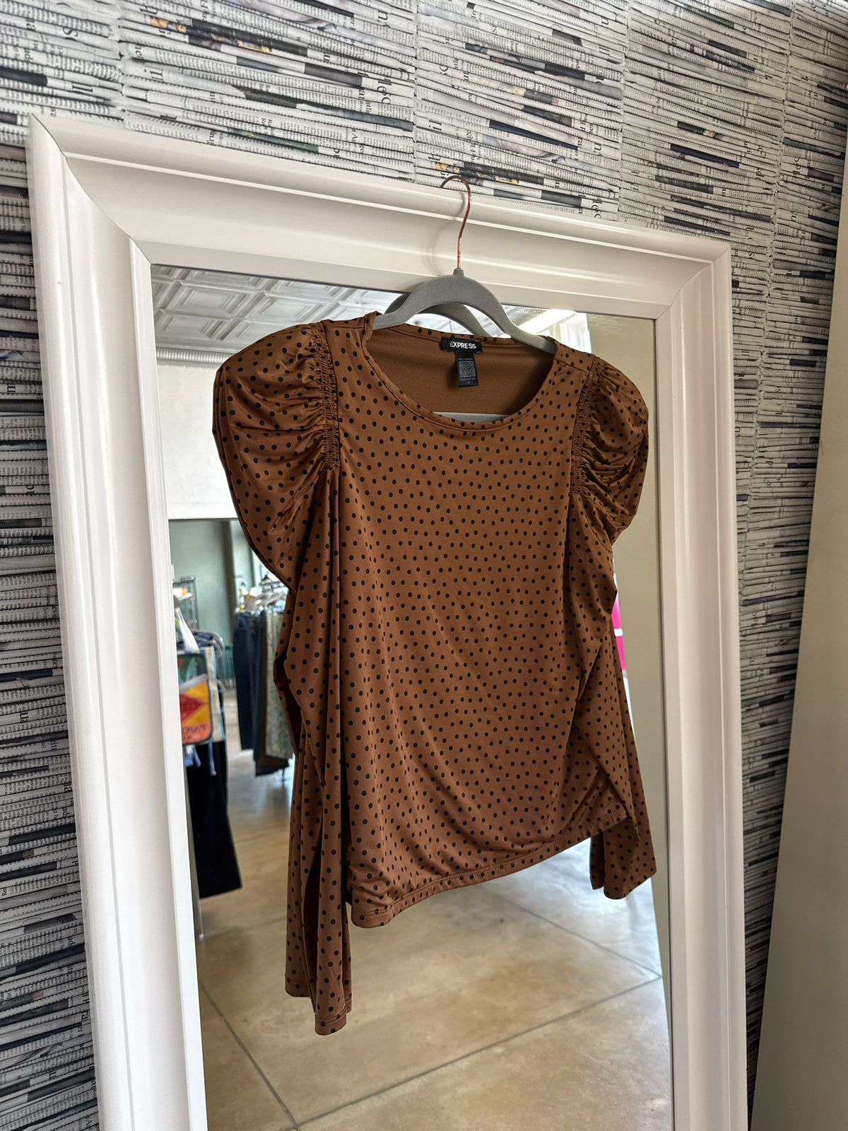 EXPRESS Size XS Brown/Black Top