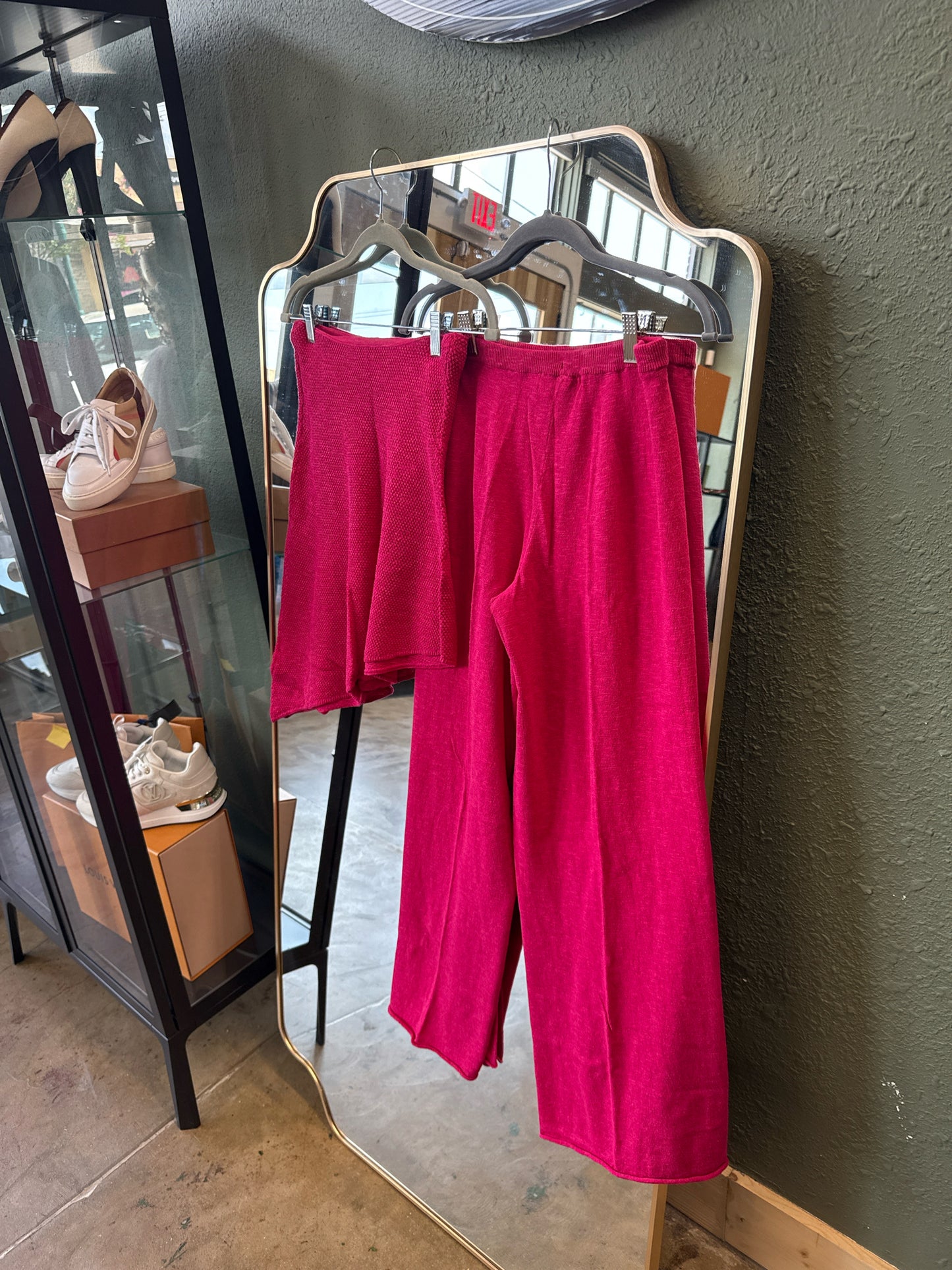 free-est Size XS Pink Top & Pant Set