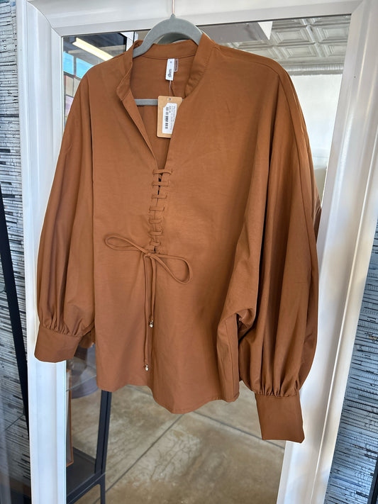 GLAM Size S Burnt Orange Top