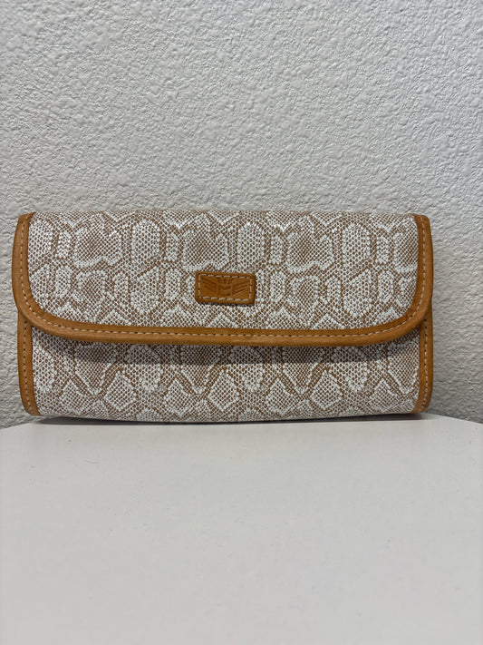 Consuela Cream/Tan Snakeskin Wallet/Wristlet