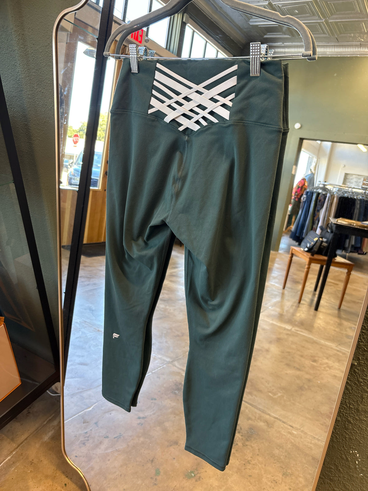 Fabletics Size M green and white Legging
