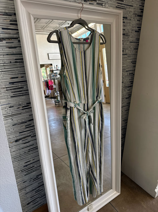 Vince Camuto Size M Cream/Green Romper