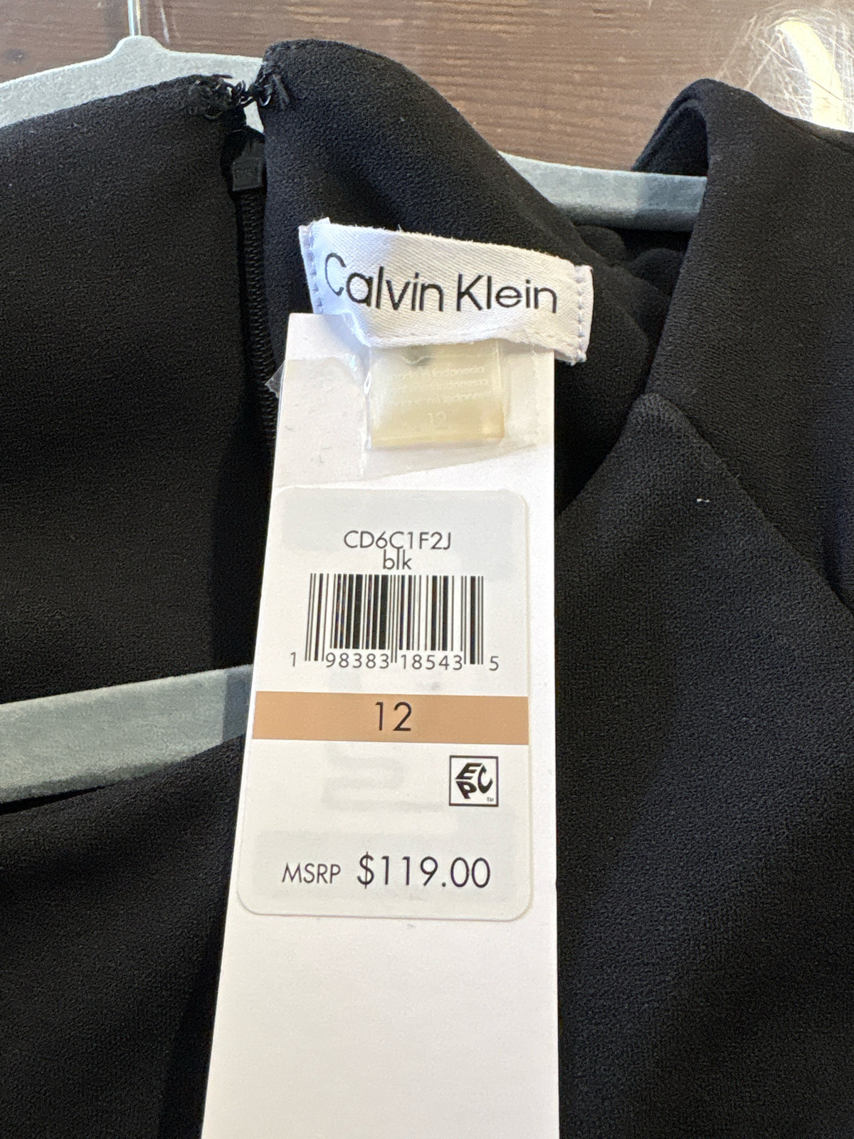 Calvin  Klein Size 12 Black Dress