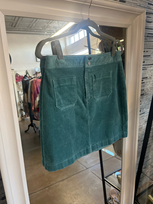 LOFT Size 4 Aqua Ribbed Skirt