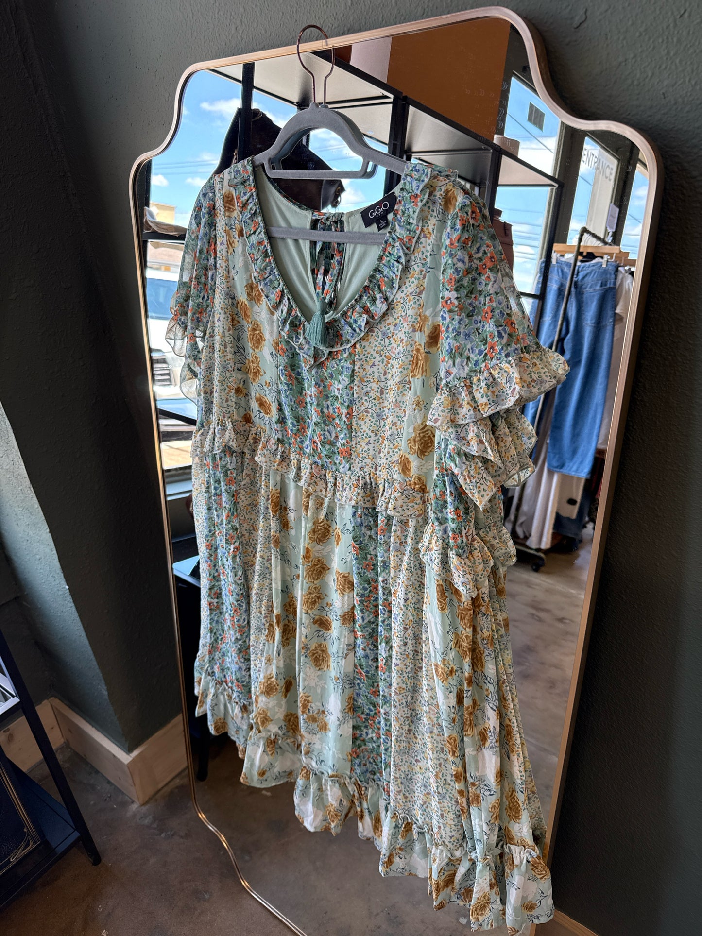 GIGIO Size L multi Floral Dress
