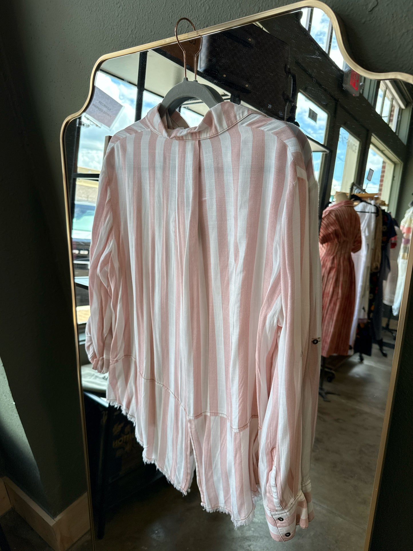 Umgee Size L pink/white Top