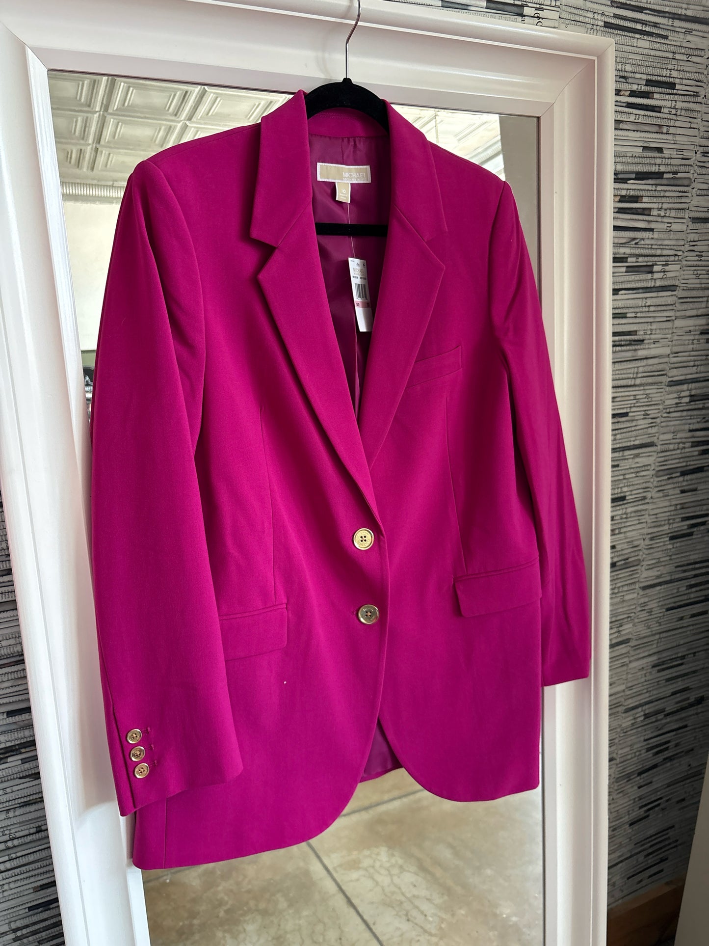 MICHAEL KORS Size 10 Fuchsia Blazer