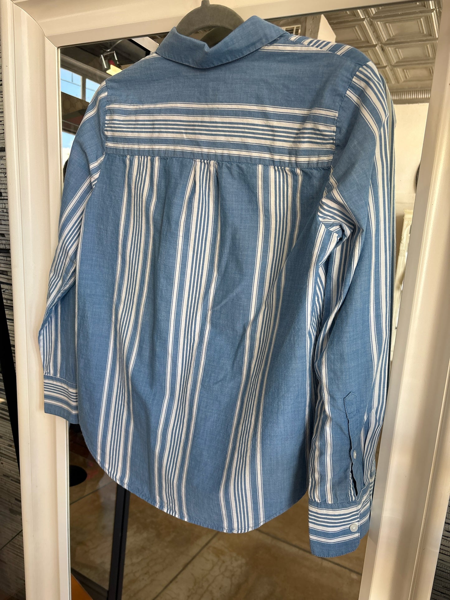 MADEWELL Size S Blue/White Stripe Top