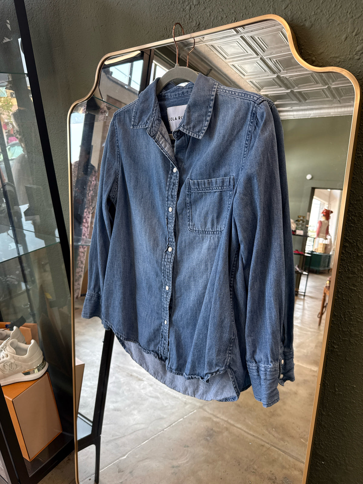 Lola River Size S Denim Top