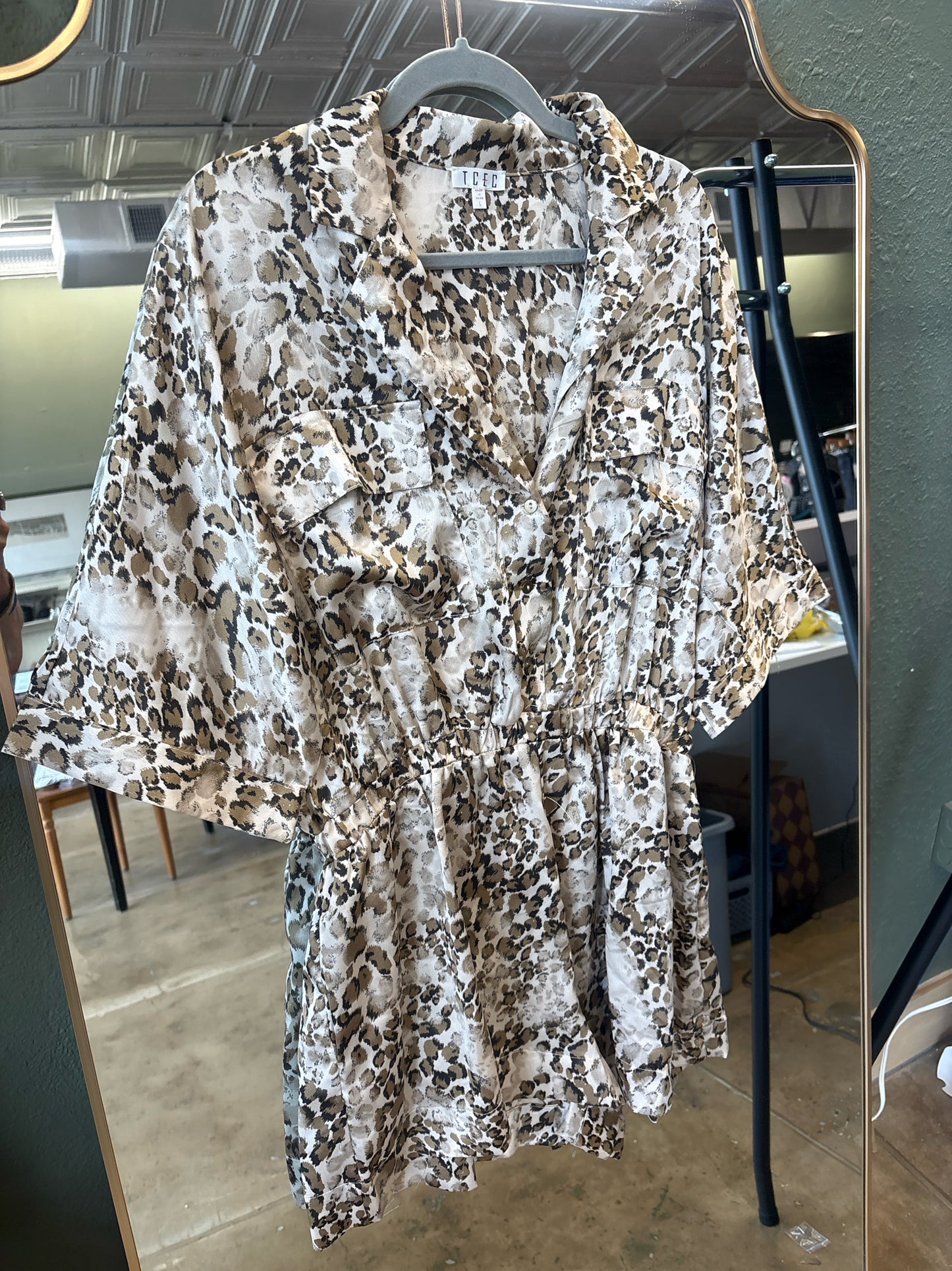 TCEC Size L brown & cream Romper