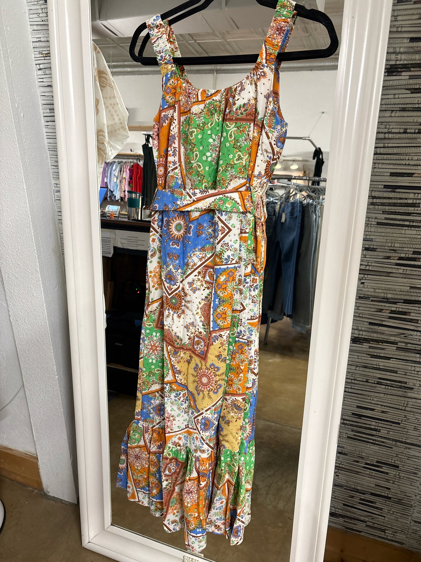Current Air Size XS multi Paisley Dress