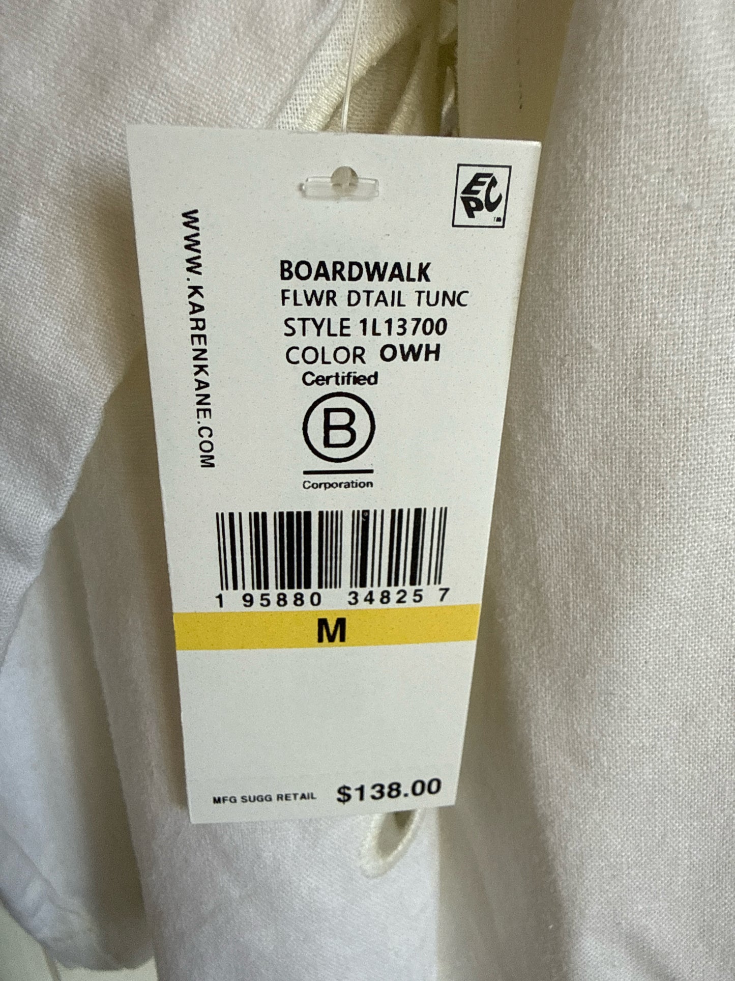 Karen Kane Size M White Top