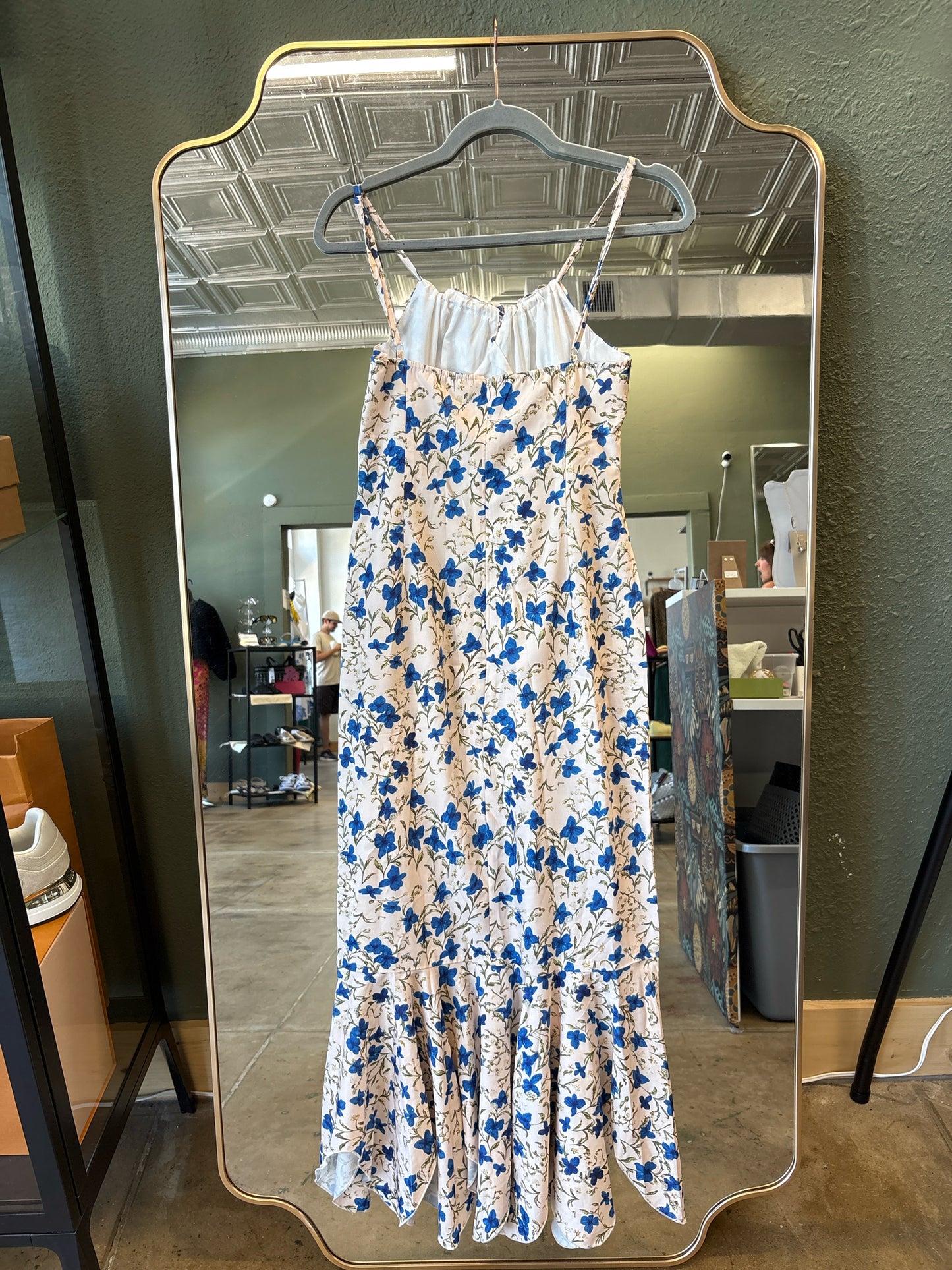 Commense Size S Cream + Blue Dress