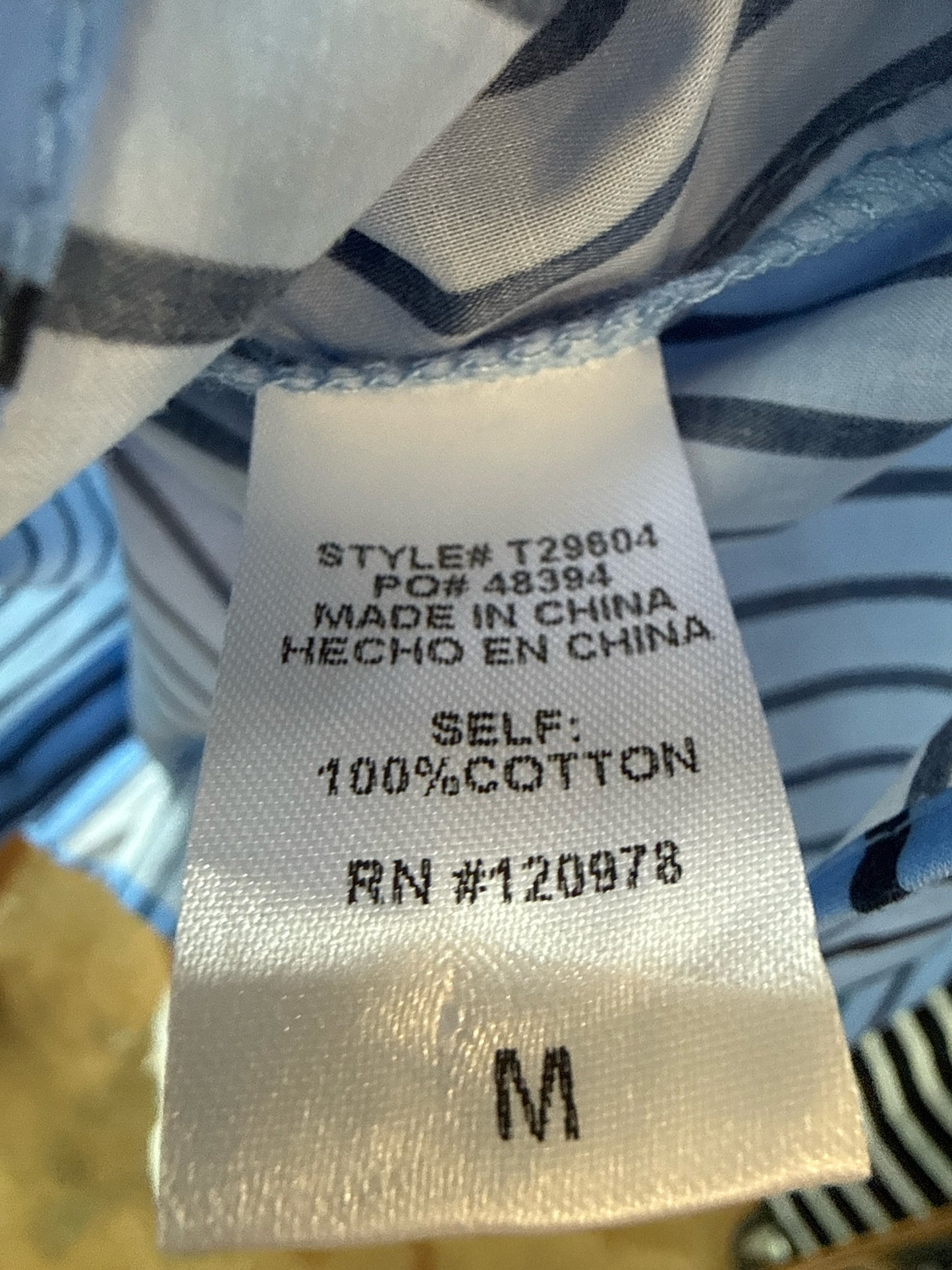 Style USA Size M Blue Stripe Top