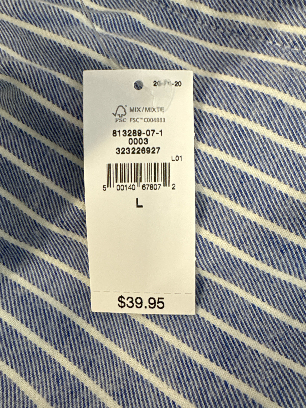 GAP L blue and white Pants