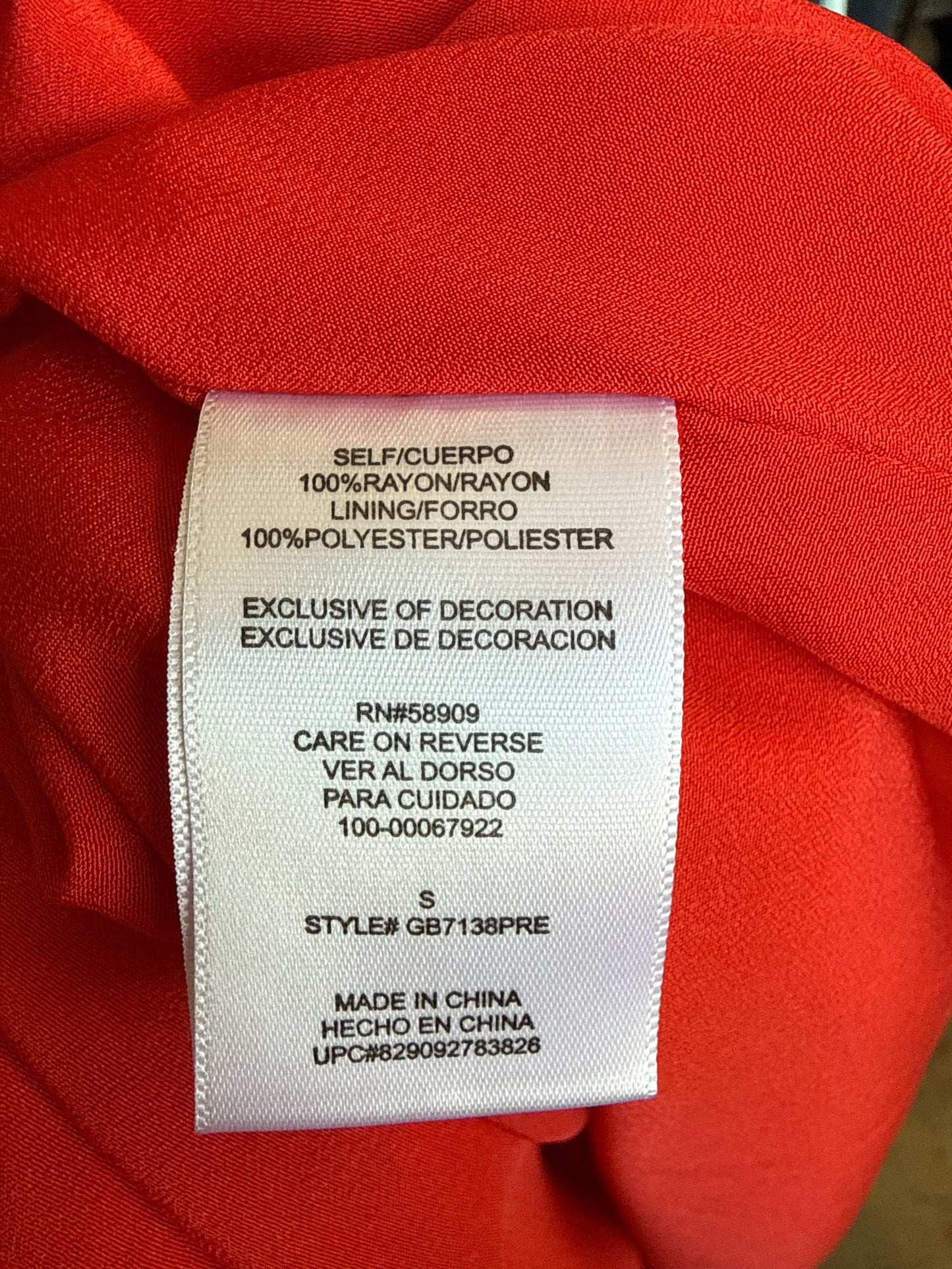 GB Size S Pink/Red Dress