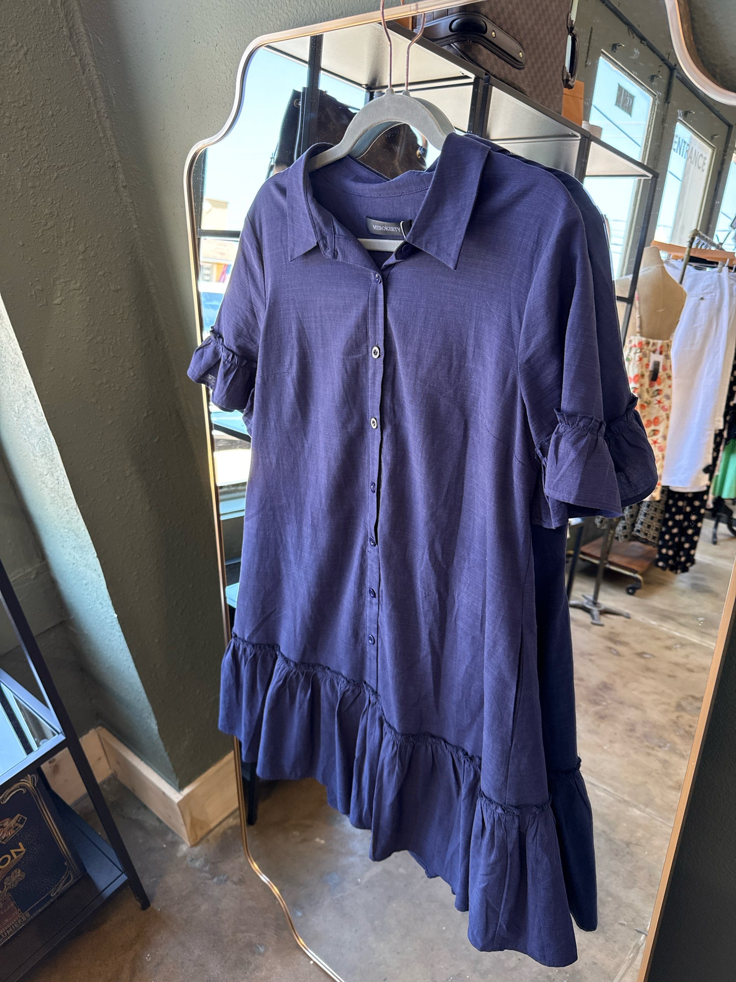 Merokeety Size M Navy Dress