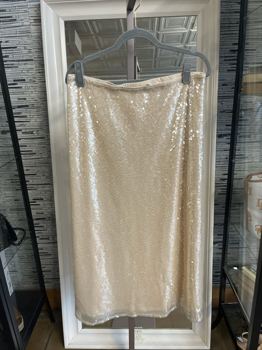 Andthewhy Size XL Champagne Sequin Skirt
