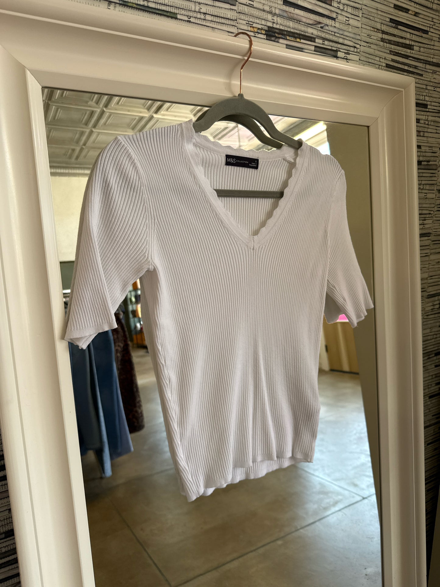 M&S Collection Size S White Top