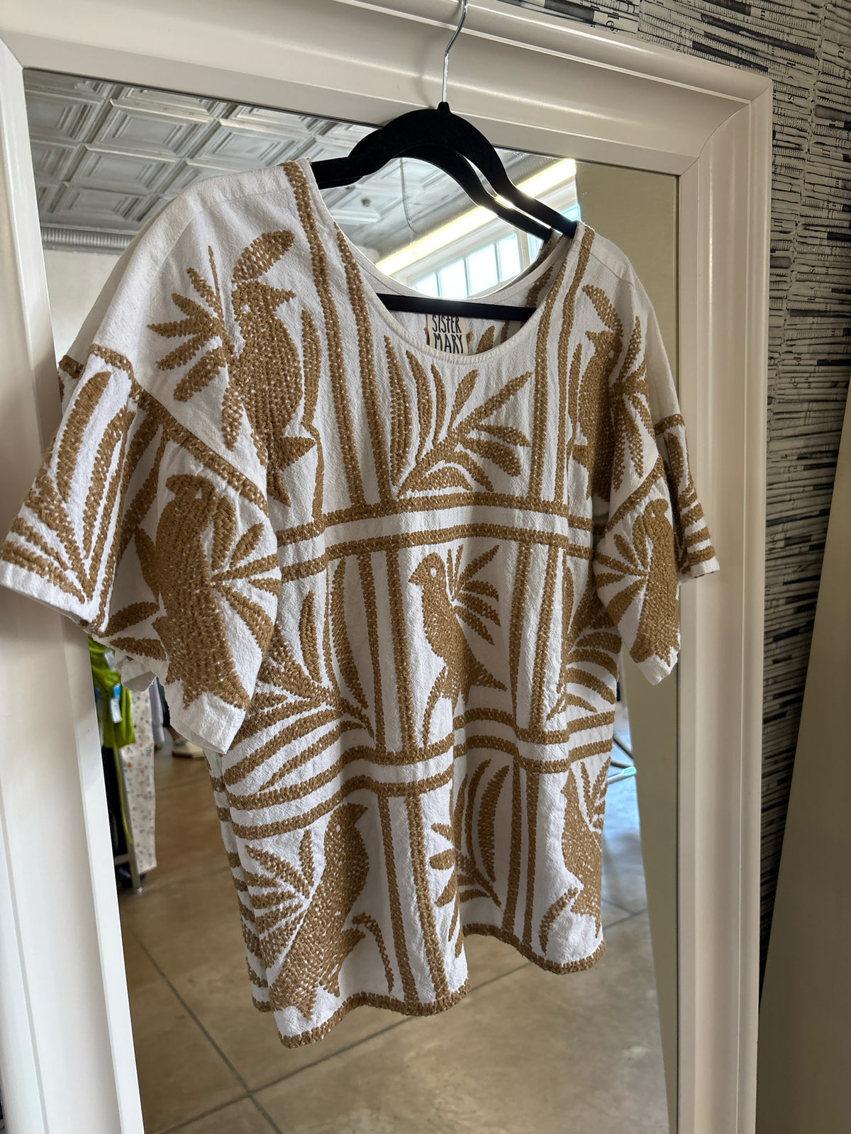 Sister Mary Size XS white + tan Top