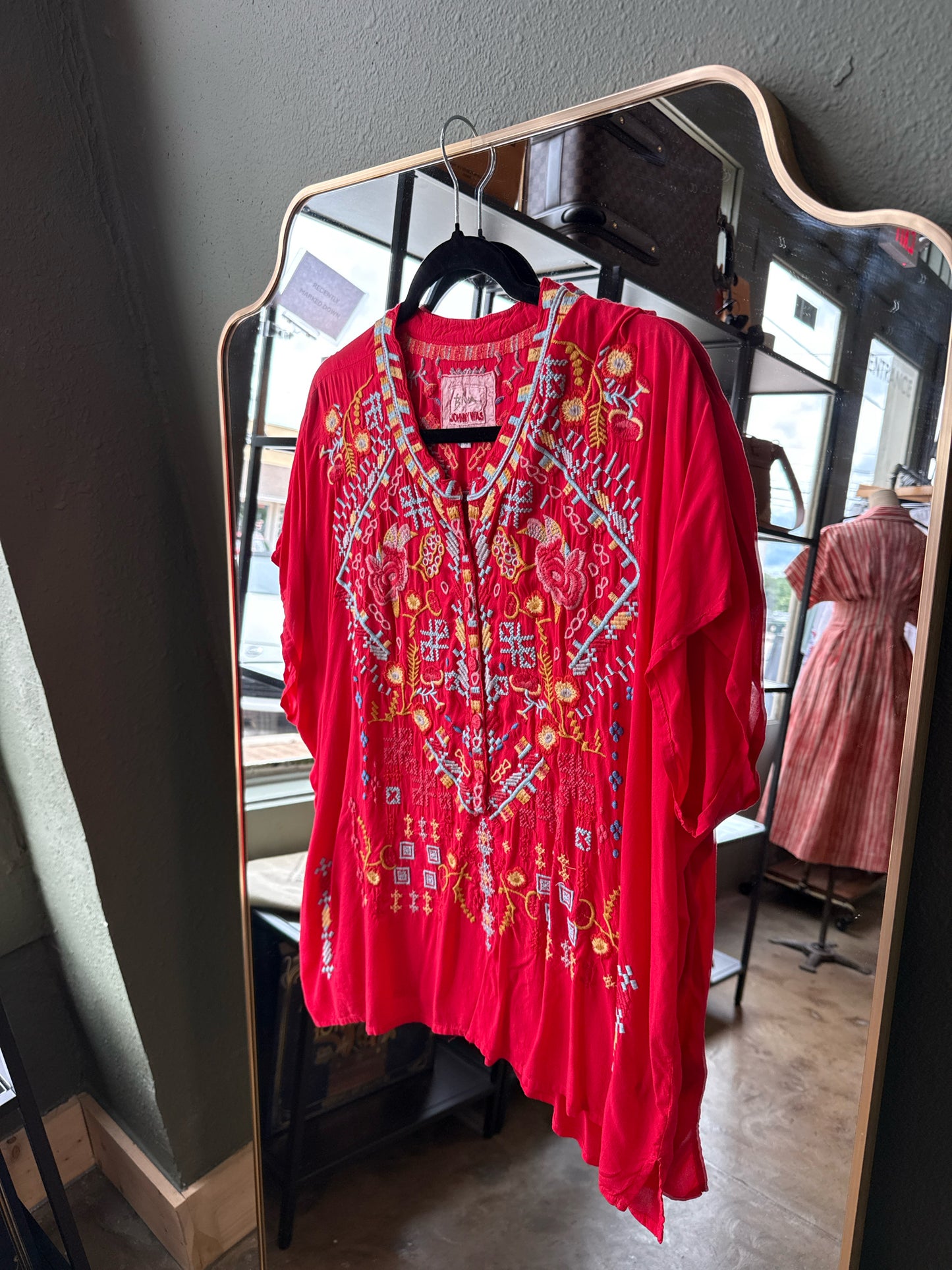 Johnny Was Size M Red Top