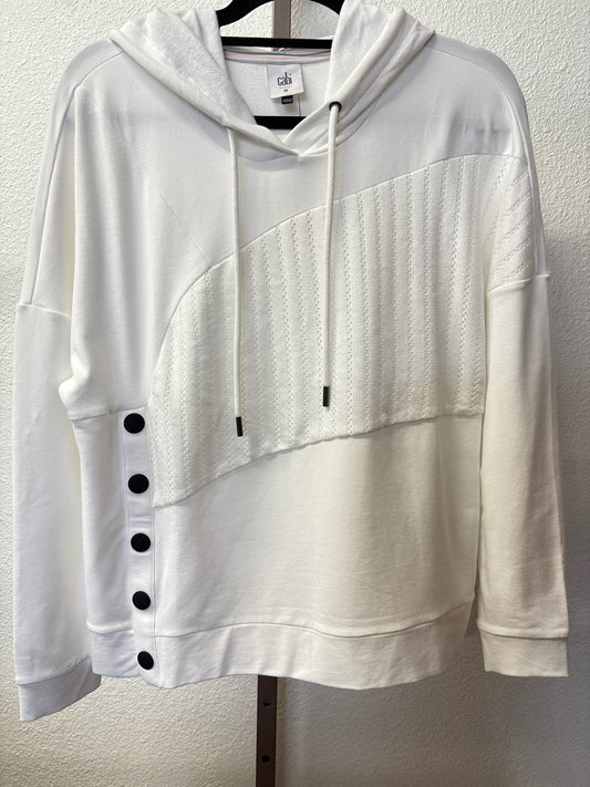 Cabi Size M White Hood Sweatshirt/Hoodie
