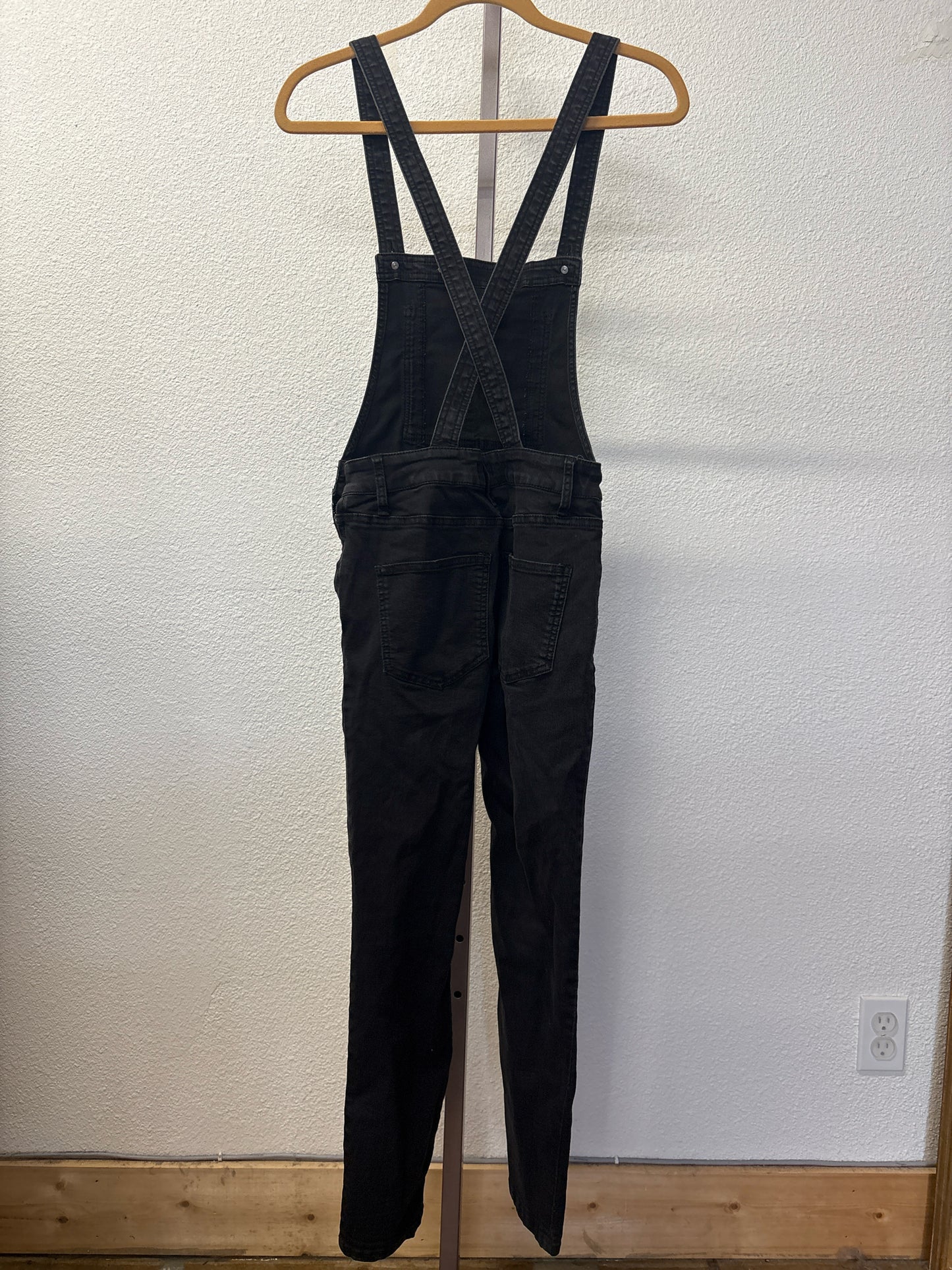 free people Size 25 Black Denim Overalls